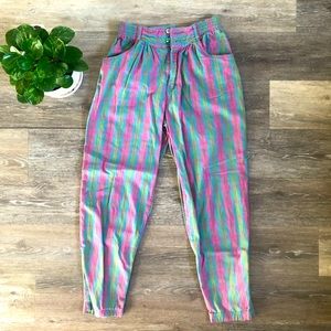 Vintage High Waisted Plaid Pants